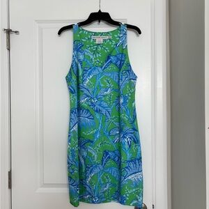 Gretchen Scott Designs Blue and Green Mini Dress